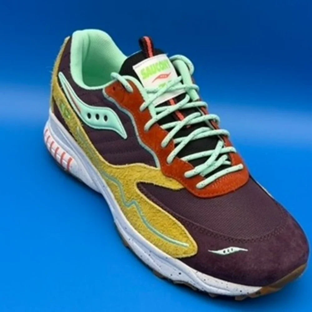 Saucony 3D Grid Hurricane Brown Mustard S70745-2 10.5 12W - Picture 1 of 5